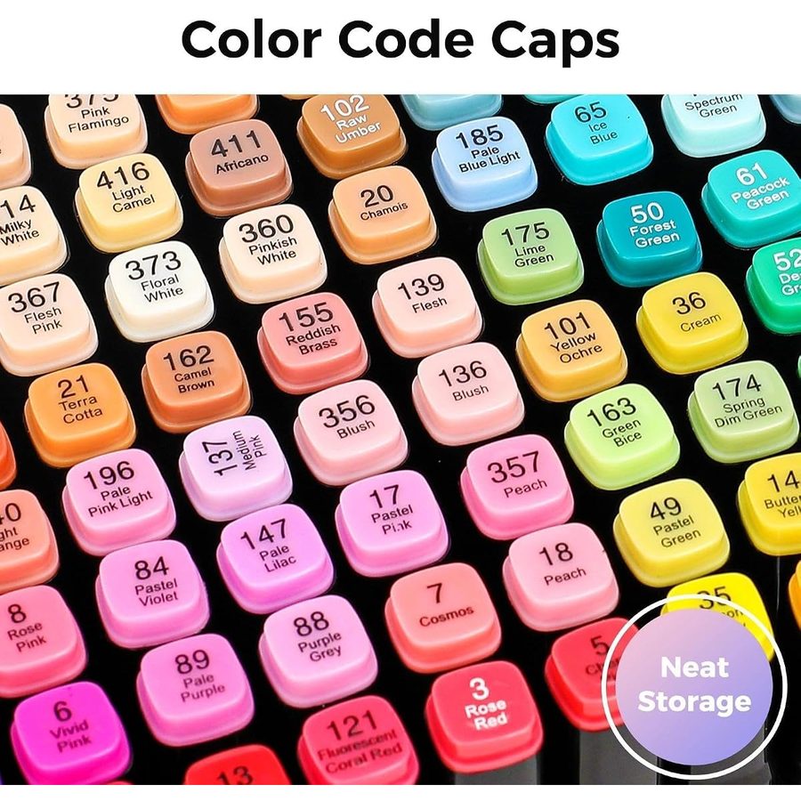 Soucolor 100 Alcohol Markers, Chisel + Fine Tips, Case & Holders — view 3