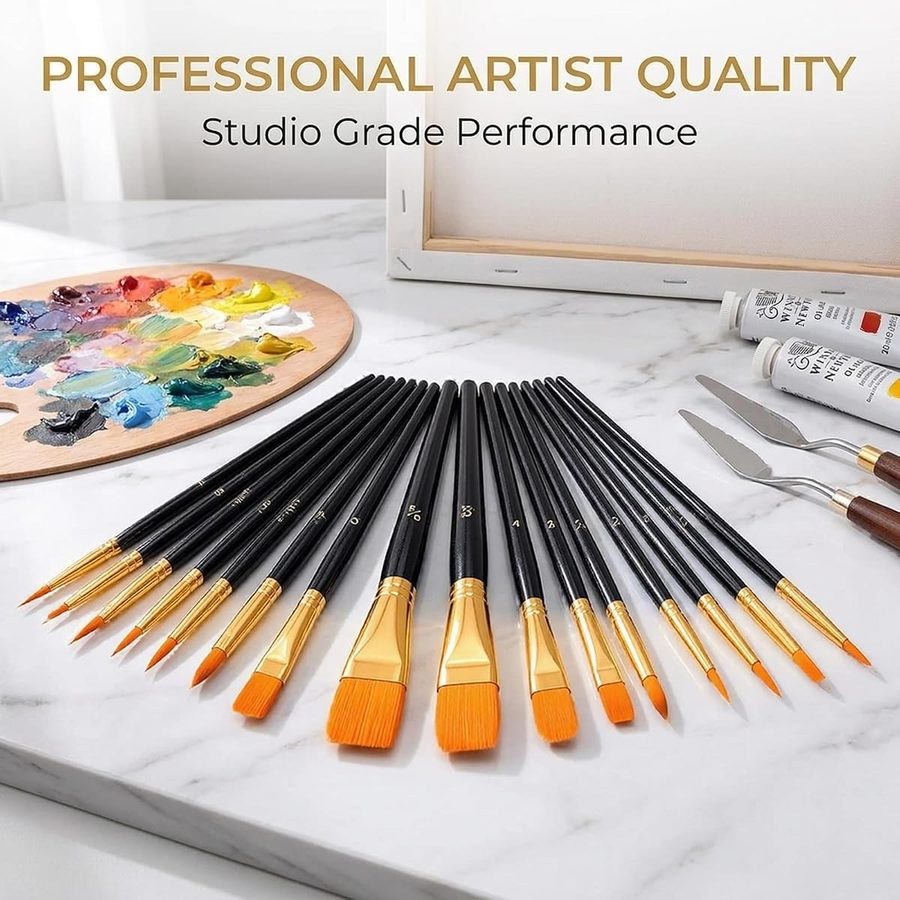 Soucolor Pointed Tip Paint Brushes, 20 Pieces in 10 Sizes — view 4