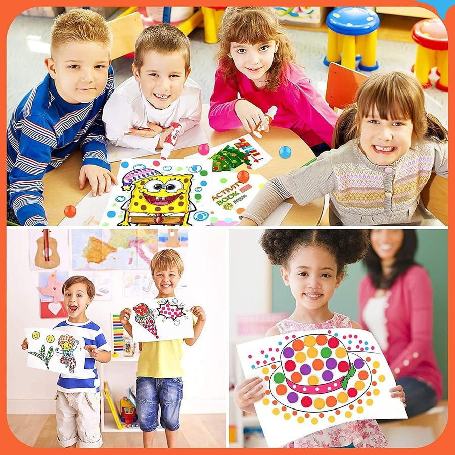 Soucolor 20 Washable Dot Markers, 10 Colors, 2 Activity Books — view 5