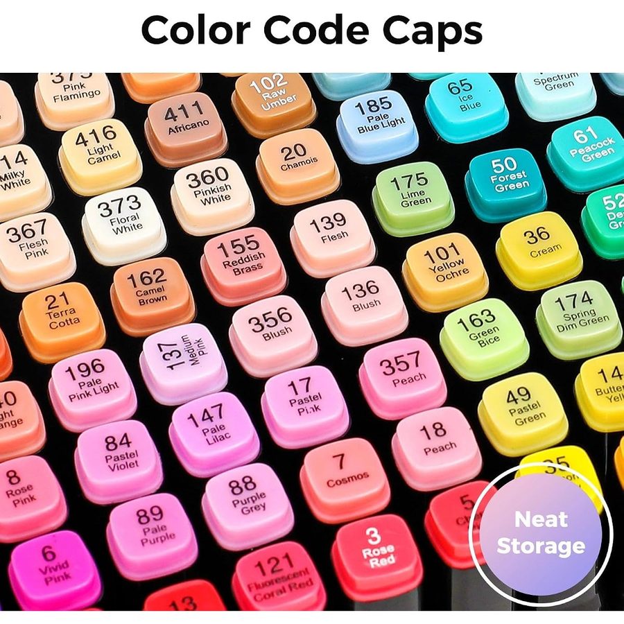 Soucolor 262 Alcohol Markers, Chisel + Fine Tips, Case & Stand — view 3