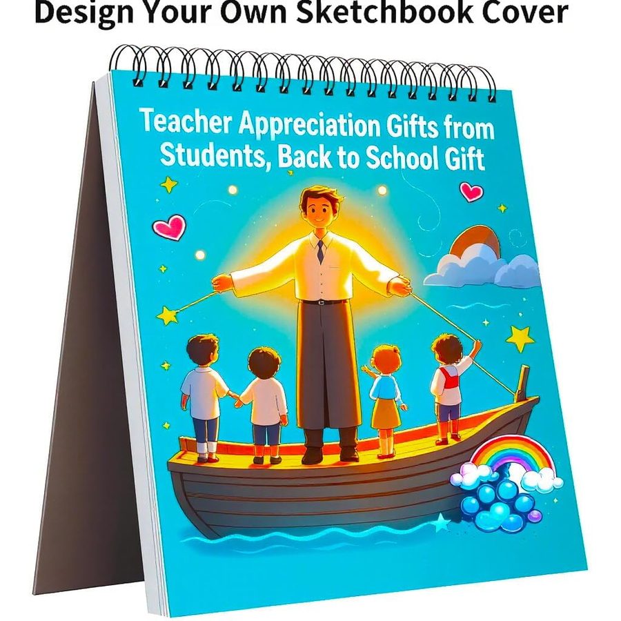Soucolor 9x12 in Sketchbook, 100 Sheets, Aqua Sky Cover — view 2