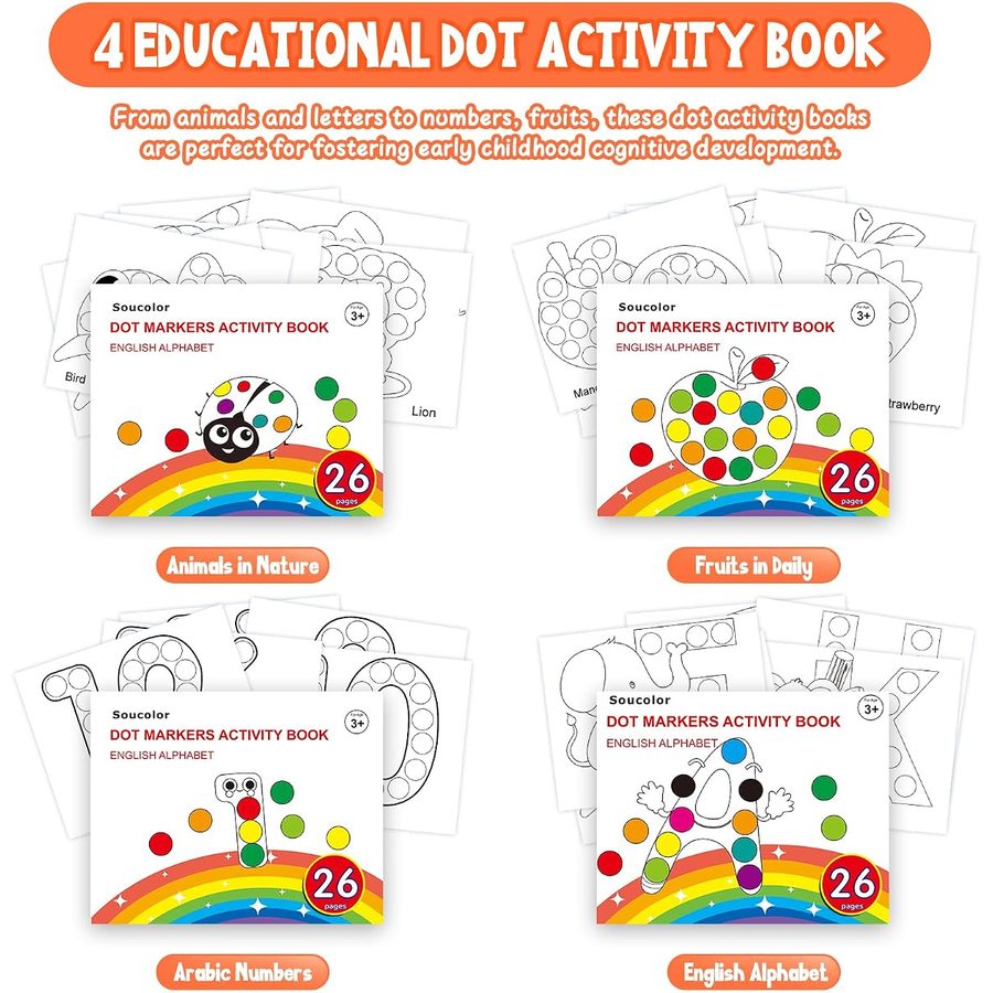 Soucolor Washable Dot Markers 48-Pack in 12 Colors — view 2