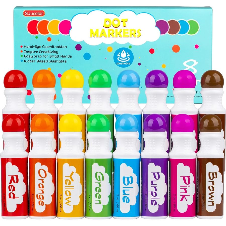 Soucolor Washable Dot Markers 48-Pack in 12 Colors — view 5