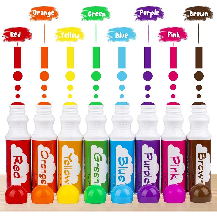 Soucolor Washable Dot Markers for Toddlers, 8 Colors — view 2